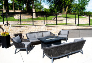 Outdoor uppder concrete deck