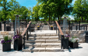 Outdoor uppder concrete deck